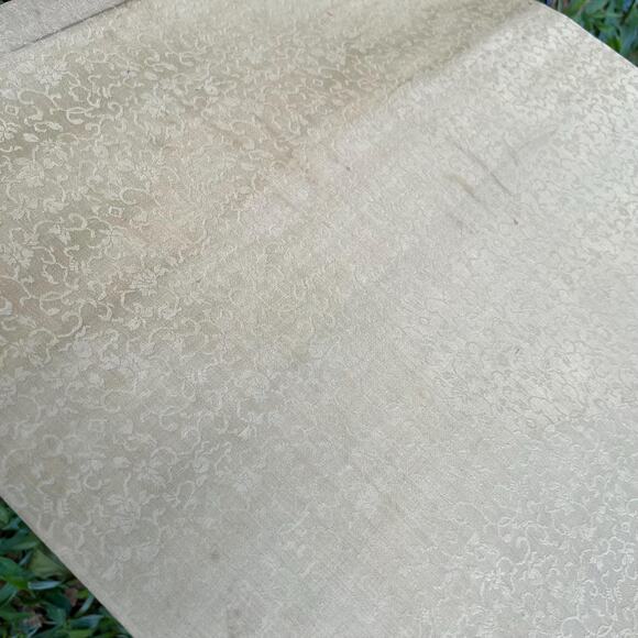 Antique Hanging Scroll Cherry Blossoms Flower Bamboo Leaves Painting Japan - Picture 7 of 11